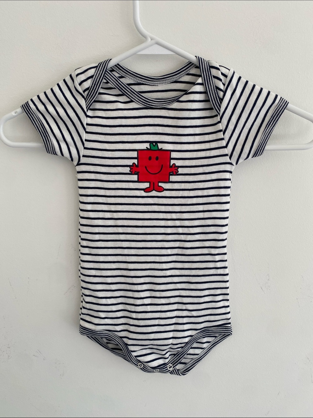 Petit Bateau x Monsieur Madame Mr Strong Mr Men Striped Cotton Onesie 24 Months